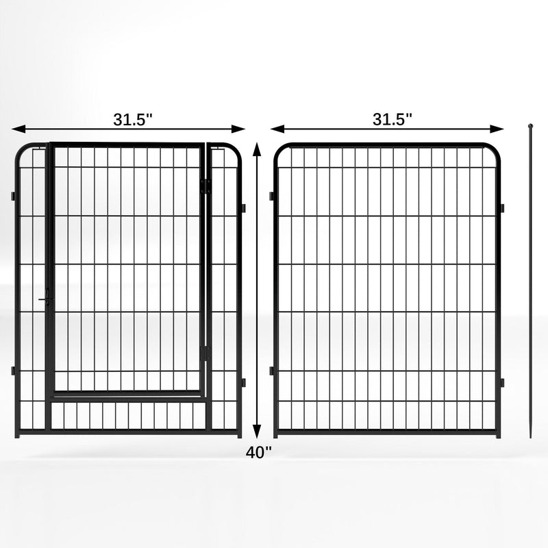 Pet Playpen, Pet Dog Fence Playground, Camping, 40" High, Heavy Duty for Small Dogs/Puppies, 8 Panel. - Supfirm