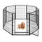 Pet Playpen, Pet Dog Fence Playground, Camping, 40" High, Heavy Duty for Small Dogs/Puppies, 8 Panel. - Supfirm