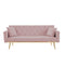 PINK Convertible Folding Futon Sofa Bed , Sleeper Sofa Couch for Compact Living Space. - Supfirm