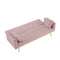 PINK Convertible Folding Futon Sofa Bed , Sleeper Sofa Couch for Compact Living Space. - Supfirm