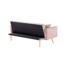 PINK Convertible Folding Futon Sofa Bed , Sleeper Sofa Couch for Compact Living Space. - Supfirm