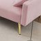 PINK Velvet Convertible Folding Futon Sofa Bed , Sleeper Sofa Couch for Compact Living Space - Supfirm