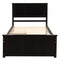 Platform Storage Bed, 2 drawers with wheels, Twin Size Frame, Espresso (New SKU:WF283062AAP) - Supfirm