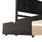 Platform Storage Bed, 2 drawers with wheels, Twin Size Frame, Espresso (New SKU:WF283062AAP) - Supfirm