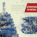 Supfirm Pre-lit Xmas Tree Artificial Christmas 4-Piece Set,Garland, Wreath and Set of 2 Entrance Trees X-mas with LED Lights, Christmas Tree - Supfirm