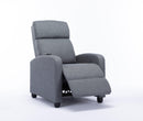 Push Recliner for the Elderly with Massage Therapy and Heat, Small Sofa Suitable for Living Room& Bed Room, Grey - Supfirm