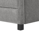 Queen Size Daybed with Two Drawers Trundle Upholstered Tufted Sofa Bed, Linen Fabric, Grey (88"x64.5"x34") - Supfirm