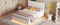 Queen Size Floating Bed Frame with LED Lights and USB Charging,Modern Upholstered Platform LED Bed Frame,White - Supfirm