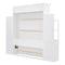 Queen Size Murphy Bed Wall Bed with Shelves, Drawers and LED Lights,White - Supfirm