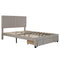 Queen Size Storage Bed Velvet Upholstered Platform Bed with a Big Drawer - Beige - Supfirm