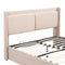 Queen Size Storage Upholstered Hydraulic Platform Bed with 2 Drawers, Beige - Supfirm