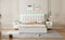 Queen Size Tufted Upholstered Platform Bed with Hydraulic Storage System,PU Storage Bed with LED Lights,White - Supfirm