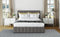 Queen size Upholstered Platform bed with a Hydraulic Storage System - Gray - Supfirm