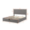 Queen size Upholstered Platform bed with a Hydraulic Storage System - Gray - Supfirm