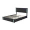 Queen Size Upholstered Platform Bed with LED Lights and USB Charging, Storage Bed with 4 Drawers, Gray(Linen) - Supfirm