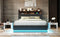 Queen Size Upholstered Platform Bed with Storage Headboard and Hydraulic Storage System, PU Storage Bed with LED Lights and USB charger, Black - Supfirm