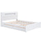 Queen Size Wood Storage Platform Bed with LED, 2 Drawers and 1 Twin Size Trundle, White - Supfirm