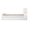 Queen Size Wooden Platform Bed with Four Storage Drawers and Support Legs, White - Supfirm