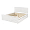 Queen Size Wooden Platform Bed with Four Storage Drawers and Support Legs, White - Supfirm