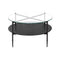 Round Coffee Table with Interchangeable Wood and Glass Top - Supfirm