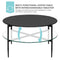 Round Coffee Table with Interchangeable Wood and Glass Top - Supfirm