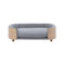 Scandinavian style Elevated Dog Bed Pet Sofa With Solid Wood legs and Bent Wood Back, Velvet Cushion,Large Size - Supfirm