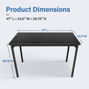 Simple Deluxe Modern Design, Simple Style Table Home Office Computer Desk for Working, Studying, Writing or Gaming, Black - Supfirm