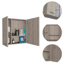 Supfirm Sines Medicine Cabinet, Four Internal Shelves, Double Door -Light Gray - Supfirm