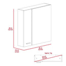 Supfirm Sines Medicine Cabinet, Four Internal Shelves, Double Door -White - Supfirm