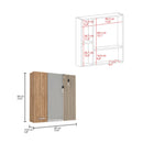 Supfirm Sines Medicine Cabinet, Four Internal Shelves, Single Door -Pine - Supfirm