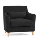 Single sofa chair for bedroom living room with four wooden legs - Supfirm