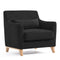 Single sofa chair for bedroom living room with four wooden legs - Supfirm