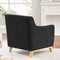 Single sofa chair for bedroom living room with four wooden legs - Supfirm