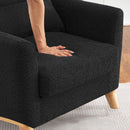 Single sofa chair for bedroom living room with four wooden legs - Supfirm