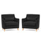 Single sofa chair for bedroom living room with four wooden legs - Supfirm