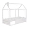 {Slats are not included}Twin Size Wood Bed House Bed Frame with Fence,for Kids,Teens, Girls,Boys {White}{OLD SKU:WF194274AAK} - Supfirm