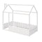 {Slats are not included}Twin Size Wood Bed House Bed Frame with Fence,for Kids,Teens, Girls,Boys {White}{OLD SKU:WF194274AAK} - Supfirm