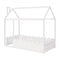 {Slats are not included}Twin Size Wood Bed House Bed Frame with Fence,for Kids,Teens, Girls,Boys {White}{OLD SKU:WF194274AAK} - Supfirm