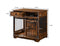 Sliding door dog crate with drawers. Rustic Brown, 35.43'' W x 23.62'' D x 33.46'' H - Supfirm