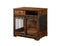 Sliding door dog crate with drawers. Rustic Brown, 35.43'' W x 23.62'' D x 33.46'' H - Supfirm