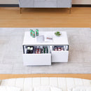 Smart Table Fridge, Multifunctional Coffee Table with Cooler and Frozen - Supfirm