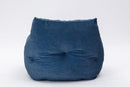 Soft Cotton Linen Fabric Bean Bag Chair Filled With Memory Sponge,Blue - Supfirm