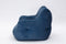 Soft Cotton Linen Fabric Bean Bag Chair Filled With Memory Sponge,Blue - Supfirm