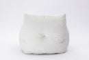 Soft Cotton Linen Fabric Bean Bag Chair Filled With Memory Sponge,Ivory - Supfirm