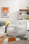 Soft Cotton Linen Fabric Bean Bag Chair Filled With Memory Sponge,Ivory - Supfirm