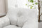 Soft Cotton Linen Fabric Bean Bag Chair Filled With Memory Sponge,Ivory - Supfirm