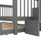 Stairway Full-Over-Full Bunk Bed with Twin size Trundle, Storage and Guard Rail for Bedroom, Dorm - Gray(OLD SKU :LP001210AAE) - Supfirm