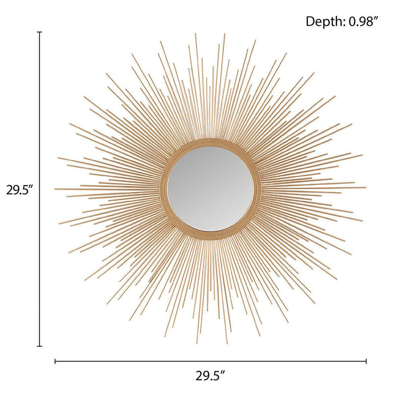 Sunburst Wall Decor Mirror 14.5"D - Supfirm