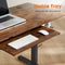 Sweetcrispy Electric Standing Desk with Keyboard Tray Large Ergonomic Computer Desk Home Office Desk,48 x 24 Inches Rustic Brown - Supfirm