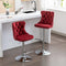 Swivel Velvet Barstools Adjusatble Seat Height from 25-33 Inch, Chrome base Bar Stools with Backs Comfortable Tufted for Home Pub and Kitchen Island, Wine Red,Burgundy,Set of 2,1712WR - Supfirm